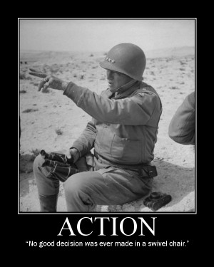 patton in action Motivational Military Posters