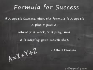 Albert Einstein Quote About the Formula for Success