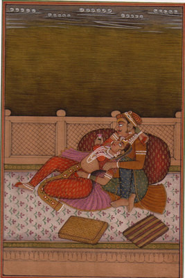 Mughal-Miniature-Painting-Moghul-Empire-India-Handmade-Ethnic-Romance
