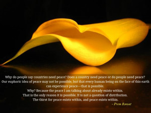 Why do people say countries need peace? Does a country need peace or ...