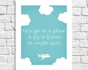 Plane Decor Adventure Nursery Wall Art For Kids Quotes For Boys ...