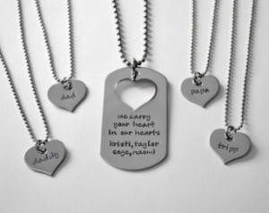 ... Necklace - Military family necklaces - Military Wife - Military Mother