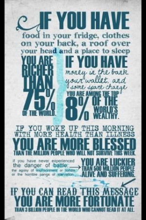 we all forget how blessed we are