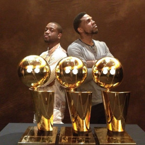 3X Champions - Dwyane Wade and Udonis Haslem Basketball Team, Heat ...