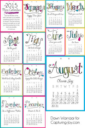 ... with a different motivational message for each month! bydawnnicole.com