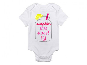 Southern Sayings Baby Onesie - Sweeter Than Sweet Tea