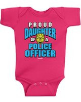 Threadrock Baby Girls' Proud Daughter of a Police Officer Infant ...