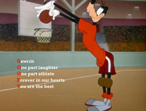 Love Basketball Poems Disney poem goofy playing