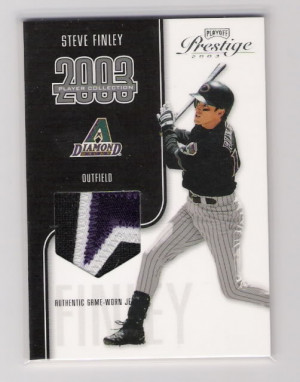 2003 Playoff Prestige Player Collection Patch Steve Finley NNO 180325 ...