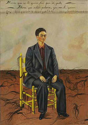 Self-Portrait with Cropped Hair - Frida Kahlo Paintings