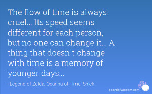 ... one can change it... A thing that doesn't change with time is a memory