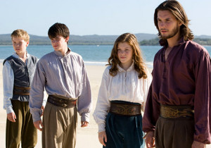 ... Narnia. Instead it stars Edmund, Lucy, their cousin Eustace Scrubb