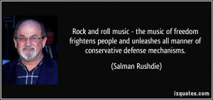 Rock and roll music - the music of freedom frightens people and ...