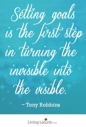 Wonderful Setting Goals Quote by Tony Robbins