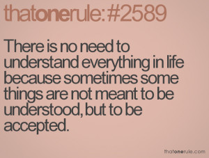 ... some things are not meant to be understood, but to be accepted