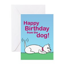 Greeting Card - Happy birthday from the dog for