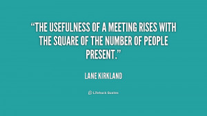 The usefulness of a meeting rises with the square of the number of ...