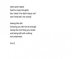 Dark Nights. Sad quote.