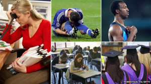Composite image showing from left: Stressed office worker, John Terry ...