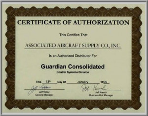 Guardian Certificate of Authorization