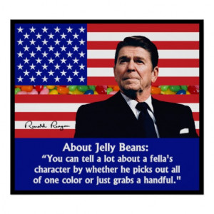 Ronald Reagan on Jelly Beans Print