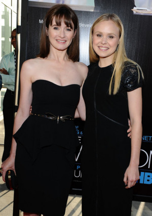 Alison Pill Actresses Emily Mortimer and Alison Pill arrive at HBO