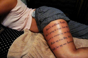 Hip Quote Tattoos For Women