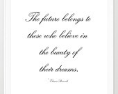 Typography Print - Canvas Gallery Wrap - The Future Belongs to - Quot ...