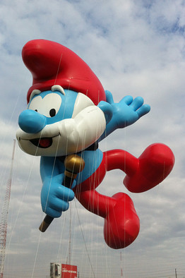 associated press the papa smurf balloon floats over the meadowland s ...