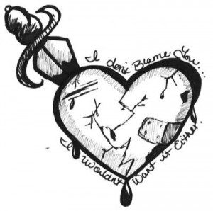 broken love heart drawings broken love heart drawings