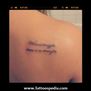 Quote Tattoos For Women On Shoulder Shoulder word tattoos for