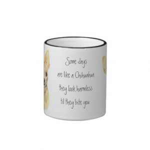 Funny Quote about Life Sucks Cute Chihuahua Dog Ringer Coffee Mug