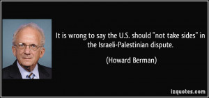 It is wrong to say the U.S. should