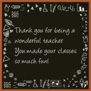 Thanking A teacher