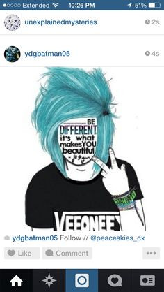 Veeoneeye (Jason) Even in a drawing his hair is like cotton candy, so ...