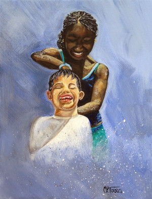 The Joys of Childhood, by Melissa A. Torres, 14x11 acrylic on canvas