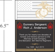 Sample USMC Service Recognition Wording