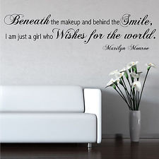 ... Monroe Wish Wall Quotes Wall Art Stickers Decal Transfer Mural Stencil