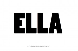 Ella Name Tattoo Designs