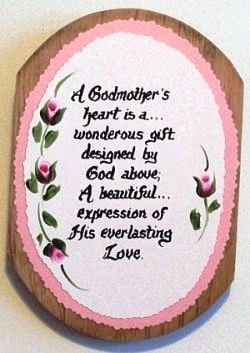 Godmother Verse on Wooden Plaque