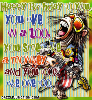 Monkey Birthday Picture for Facebook