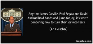 James Carville, Paul Begala and David Axelrod hold hands and jump ...