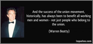 ... working men and women - not just people who belong to the union