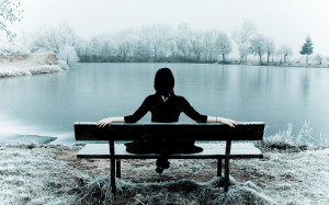 Winter, Loneliness, Lonely, Girl wallpapers