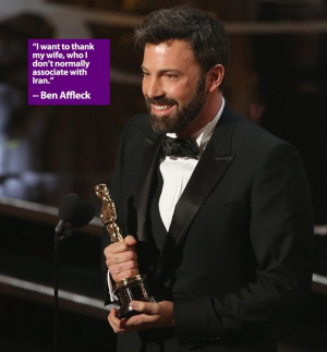 BenAffleck onstage during the Oscars
