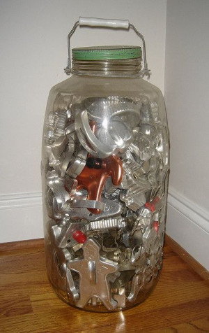 jar filled with faux fruit (which I hate!)...I will display my Mamaw ...