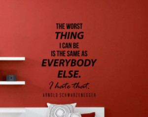 Arnold Schwarzenegger quote inspirational motivational wall decal home ...