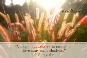 single sunbeam...