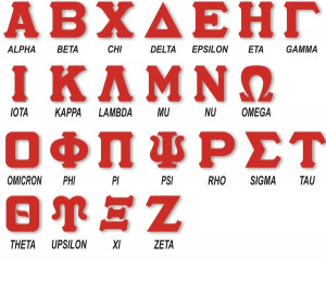 METALLIC TWILL GREEK LETTERS - TWO COLOR