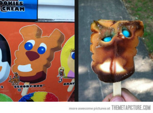 Funny photos funny Scooby Doo ice cream face